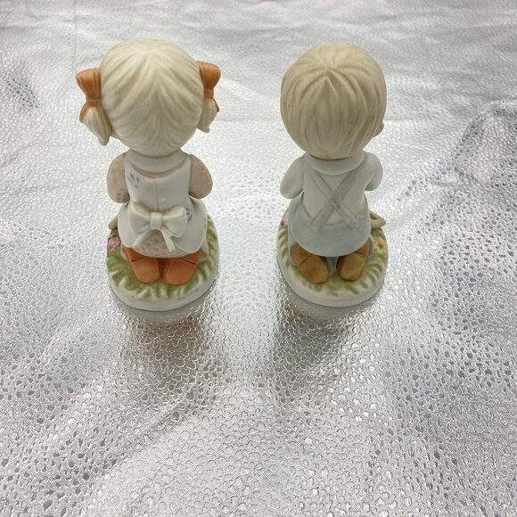 VTG Homco Gardening Boy & Girl Figurines 1452 Praying For Plants To‎ Grow 1980s - Picture 8 of 16